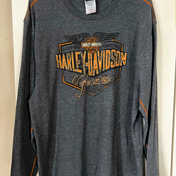 Men's Ventura, Camarillo, CA Harley  Davidson Dark Gray LS thermal T shirt XL - Picture 1 of 4